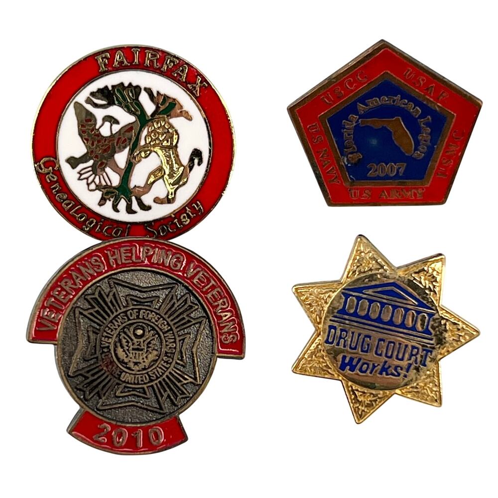 Lapel pins set of four
